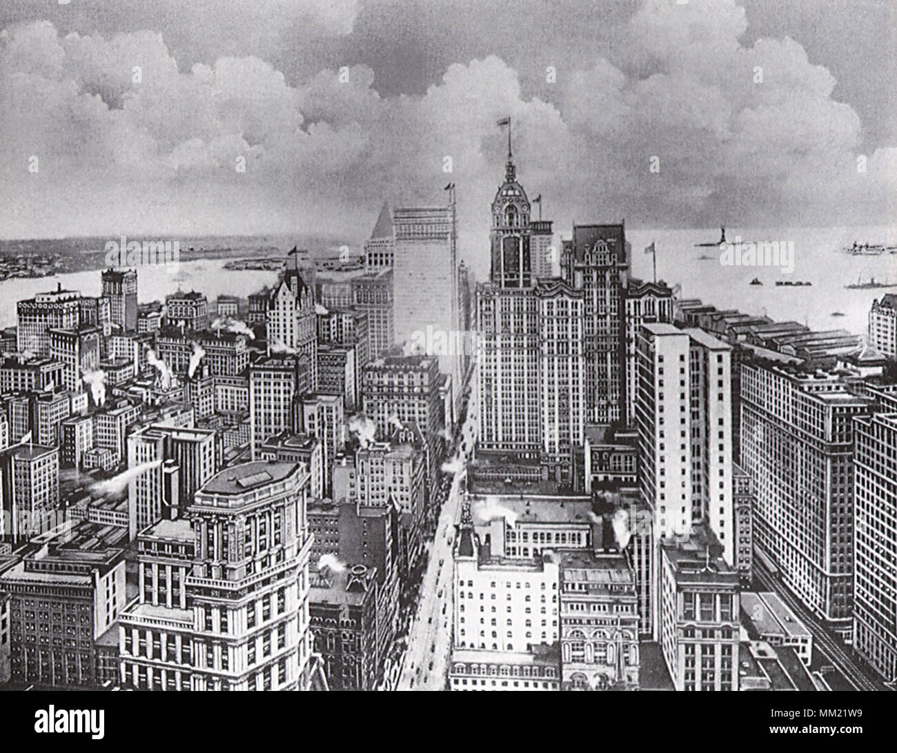 Lower New York Bay 1914 Stockfoto