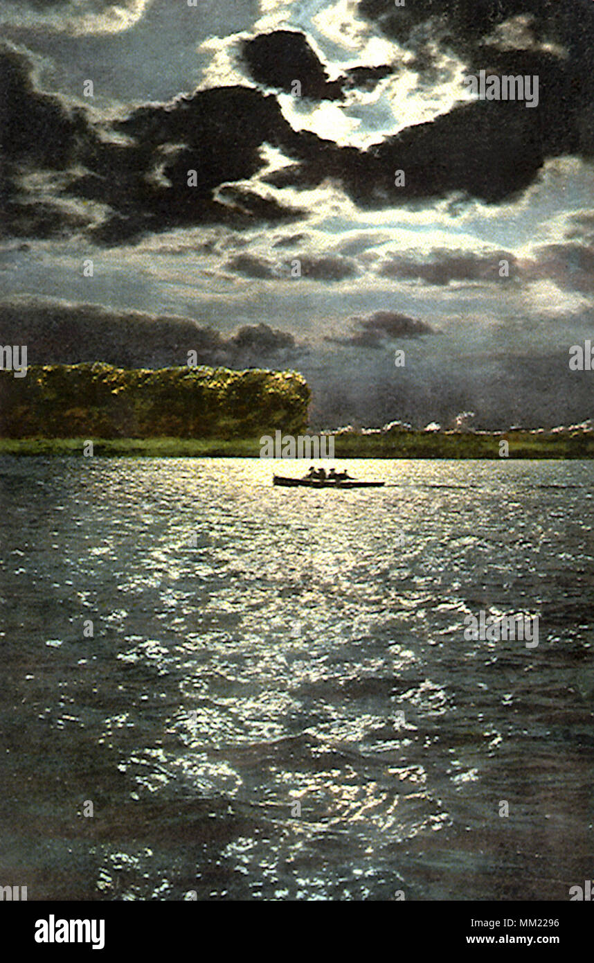 Blick auf den See Brady in der Nacht. Kent. 1910 Stockfoto
