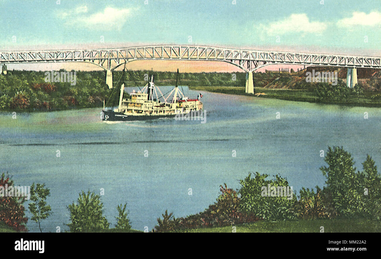 Lorain zentrale High Level Bridge. Lissabon. 1944 Stockfoto