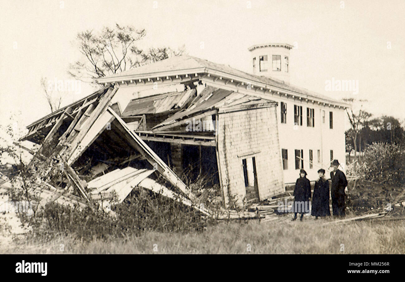Webber Haus nach dem Zyklon. Belfast. 1921 Stockfoto