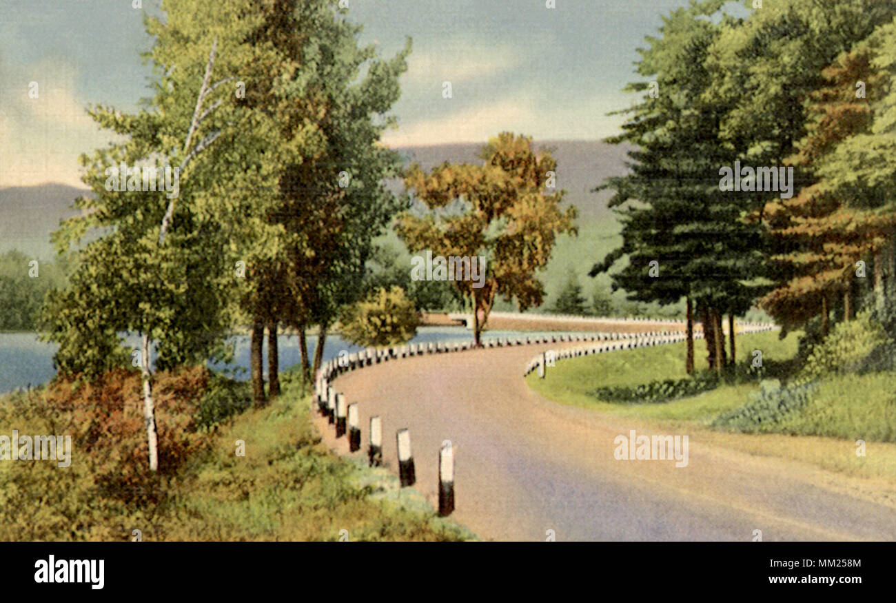 Am Straßenrand sehen. Osten Waterboro. 1944 Stockfoto