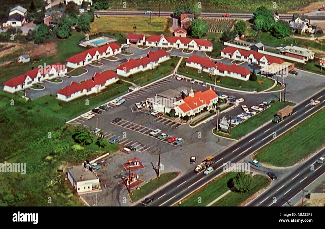 Das Quality Inn am niederländischen Dorf. Das Neue Schloss. 1970 Stockfoto