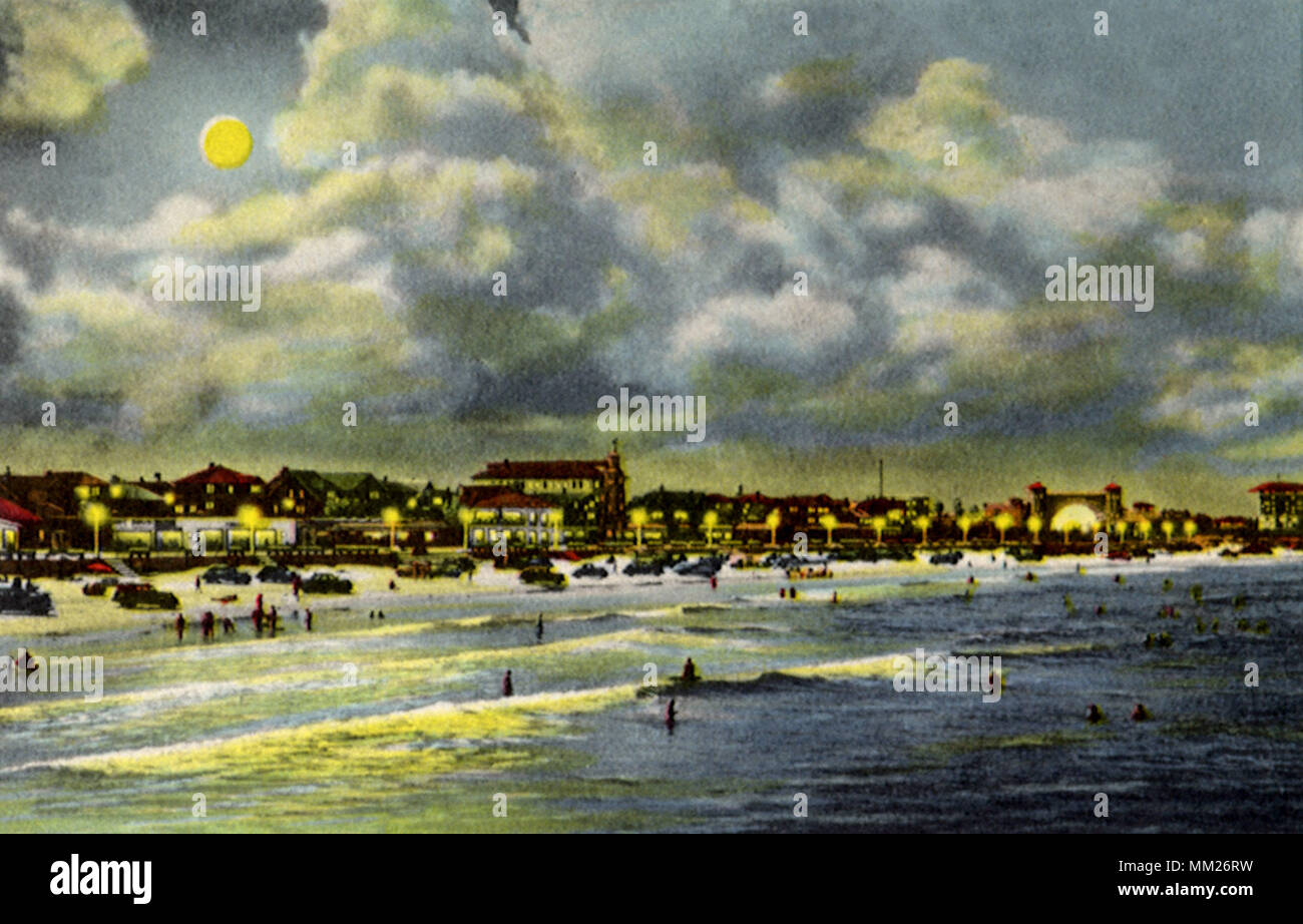 Anzeigen von Daytona Beach. 1950 Stockfoto