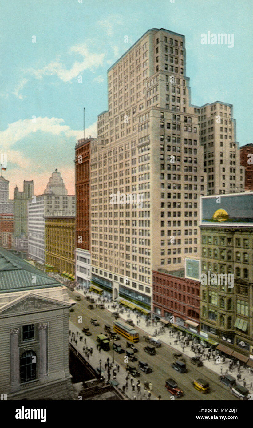 Blick auf die 42nd Street von der 5th Avenue. New York City. 1930 Stockfoto