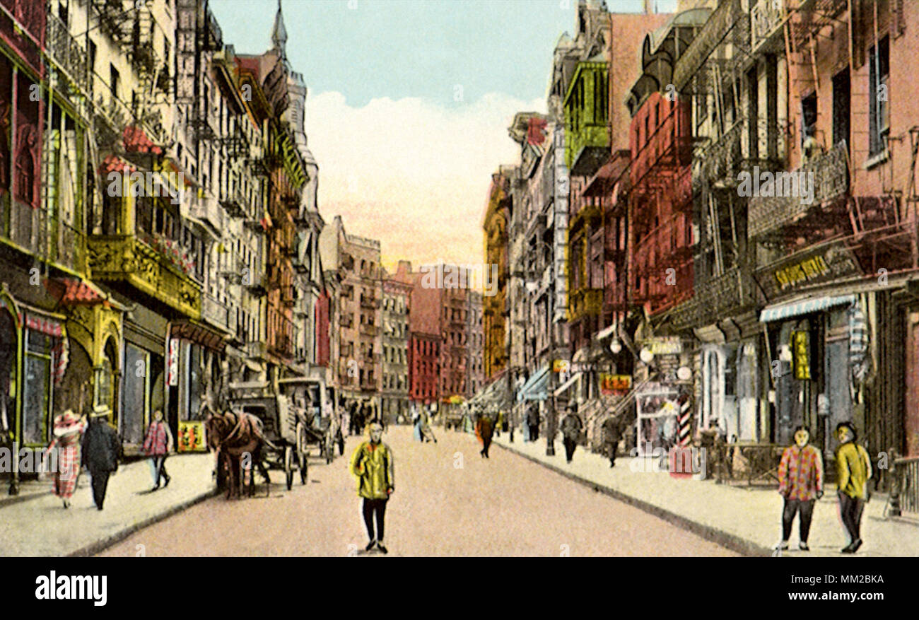 Mott Street in Chinatown. New York City. 1915 Stockfoto
