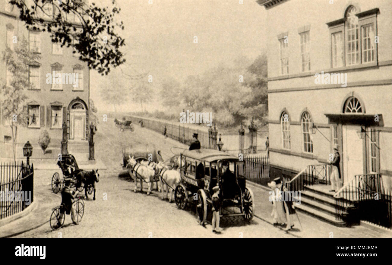 Bowling Green. New York City. 1831 Stockfoto