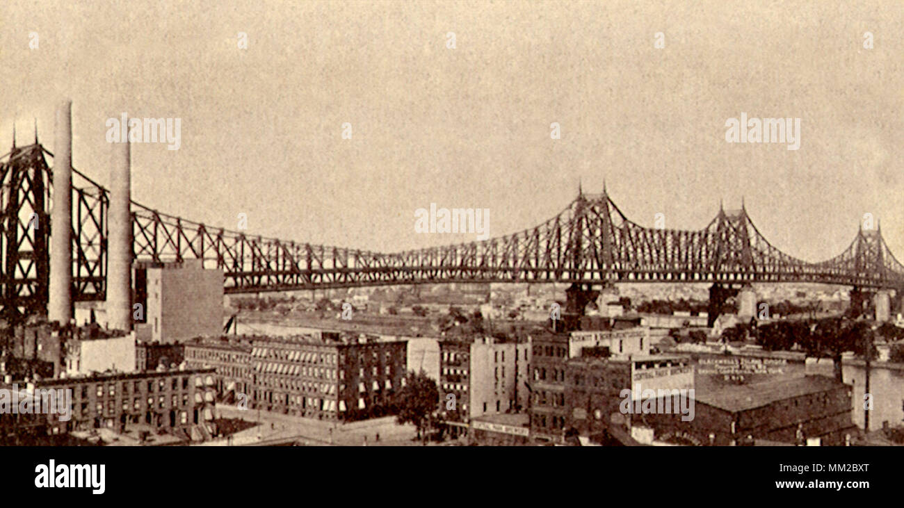 Queensborough Bridge. New York City. 1909 Stockfoto