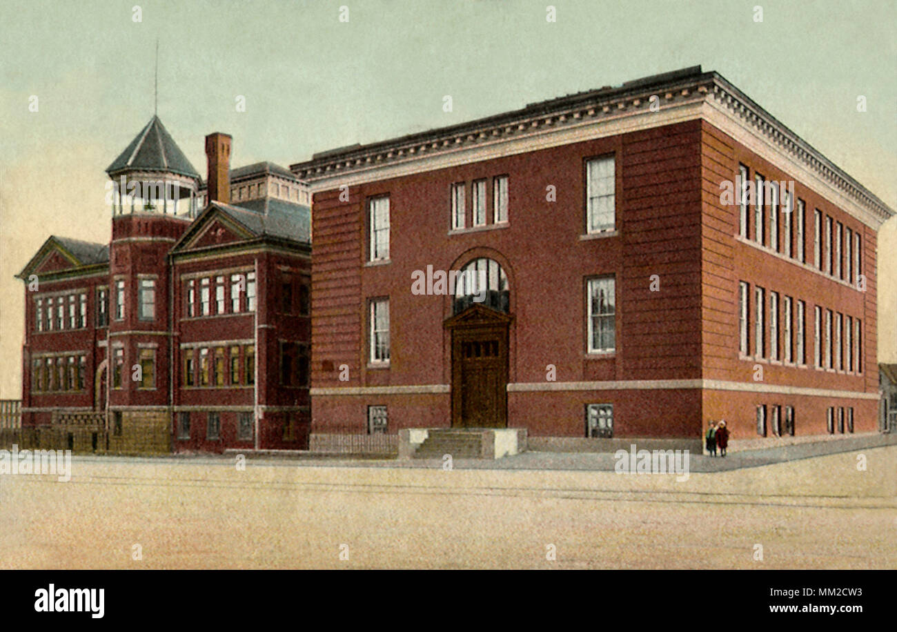 Öffentliche Schule Nummer neun. Paterson. 1909 Stockfoto