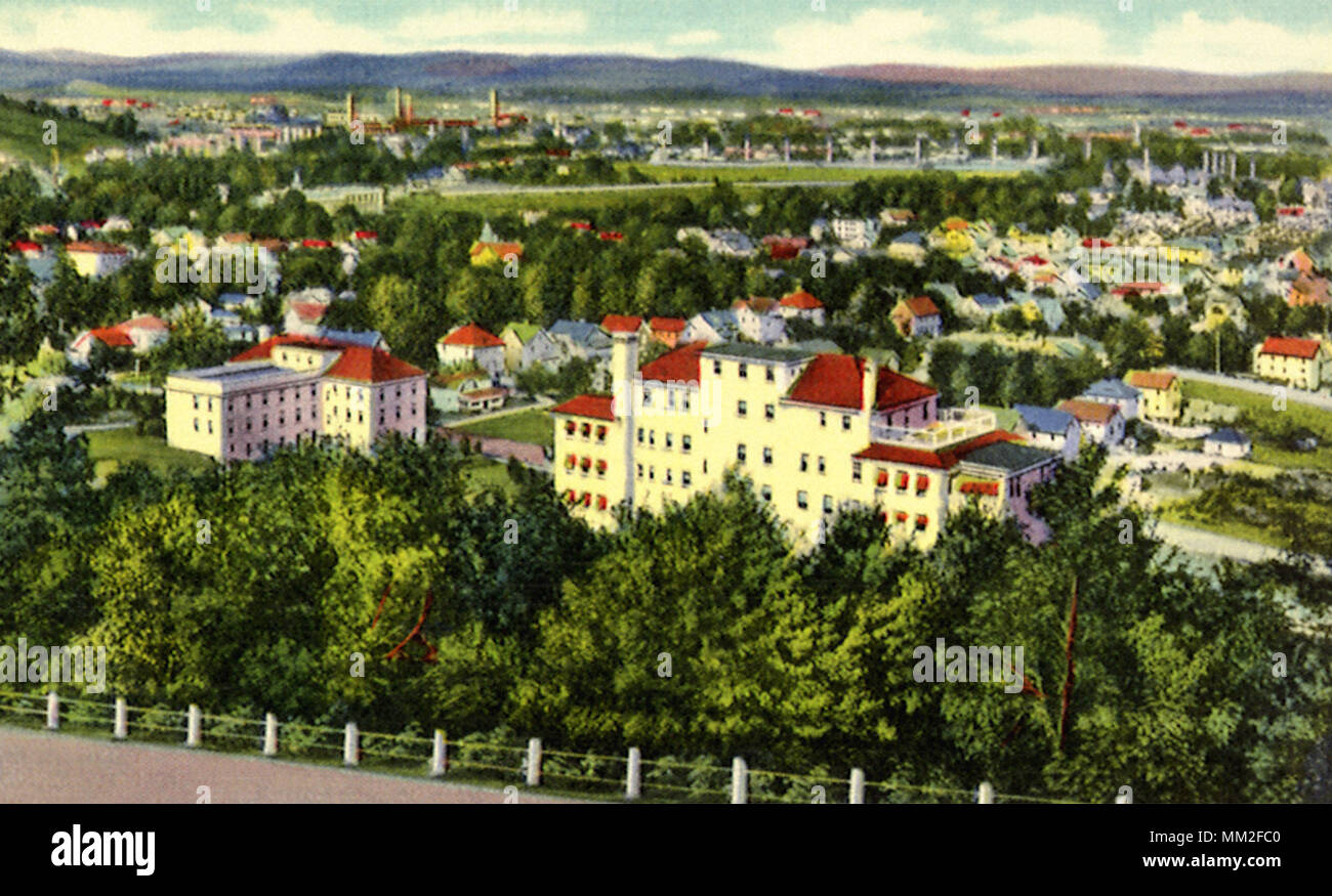 Blick von Round Top. Endicott. 1940 Stockfoto