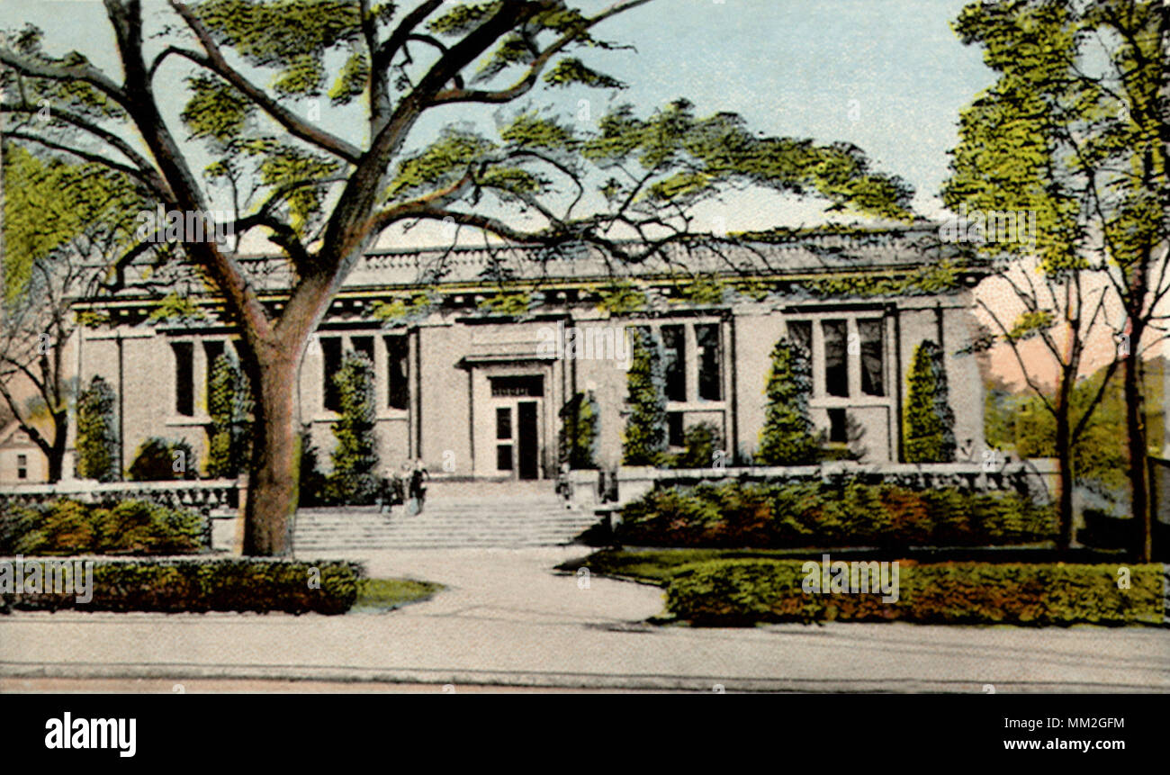 Öffentliche Bibliothek. Elmhurst. 1921 Stockfoto