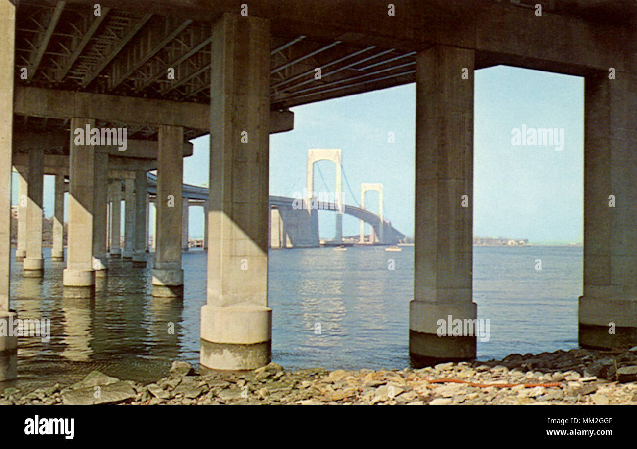 Throggs Neck Bridge. Long Island City. 1960 Stockfoto