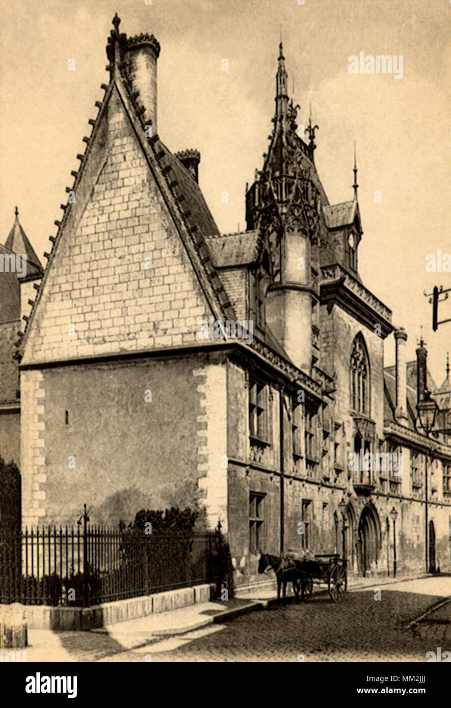 Jacques Coeur Palast. Bourges. 1910 Stockfoto