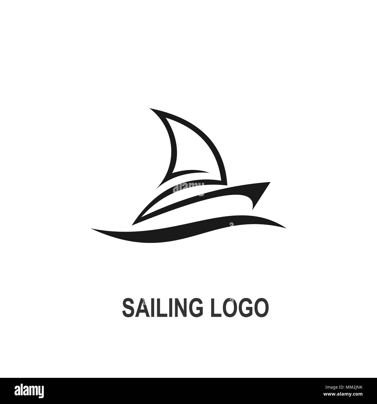 Segelboot Segeln Logo Design, Logo, Vector Icons. Stock Vektor