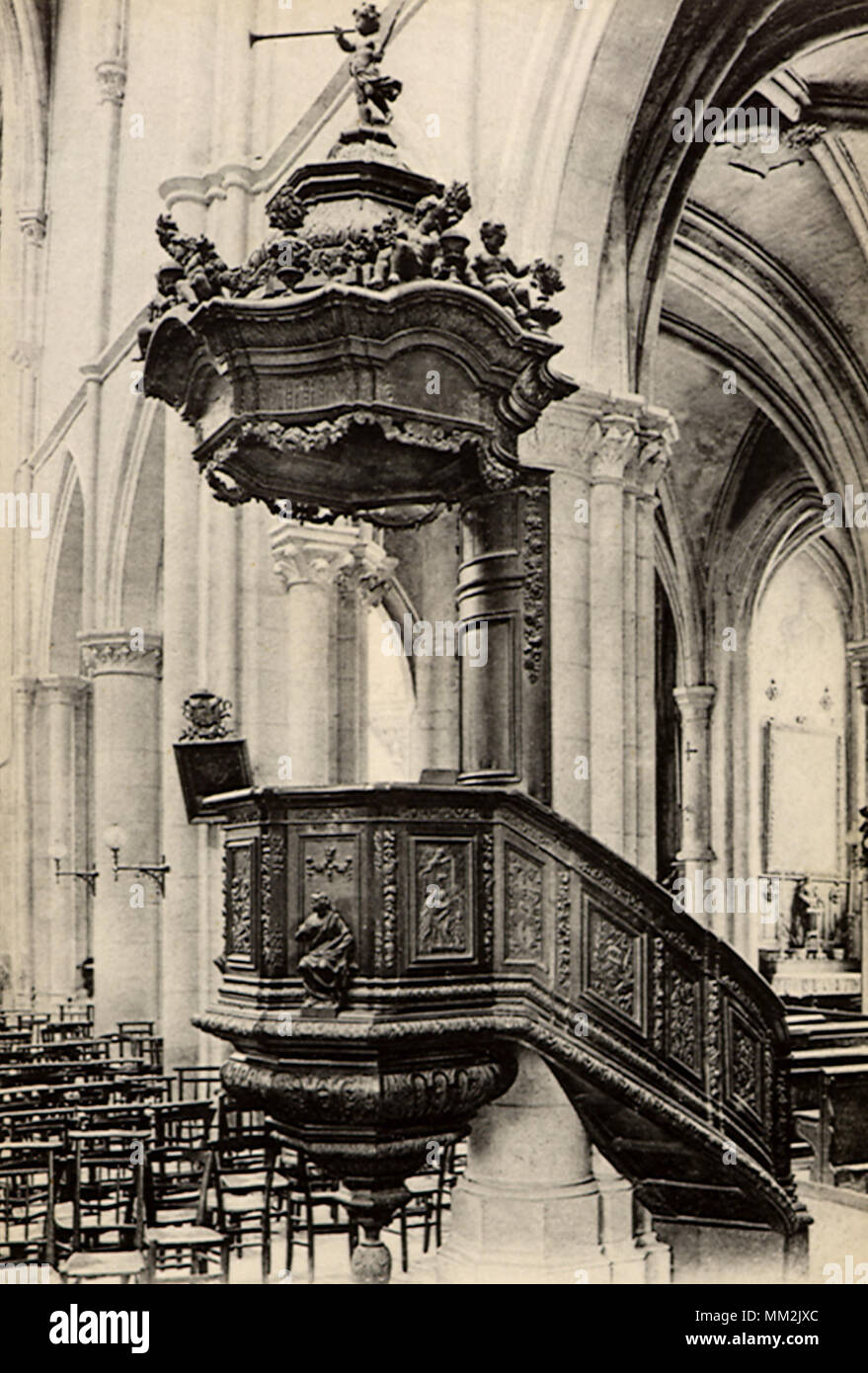 Kirche ofSt. Jean Baptiste. Chaumont. 1910 Stockfoto