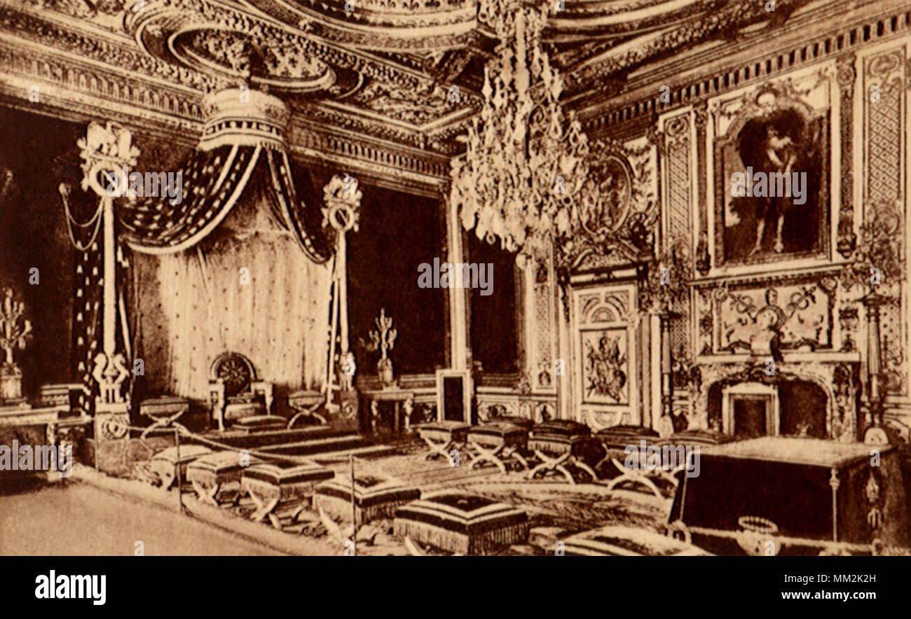 Thronsaal im Palace. Fontainebleau. 1910 Stockfoto