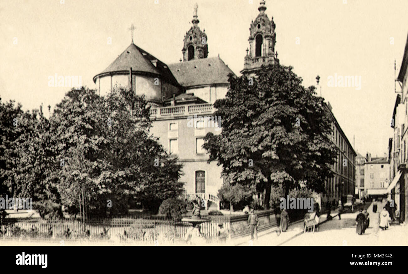 Der Rathausplatz. Lunéville. 1910 Stockfoto