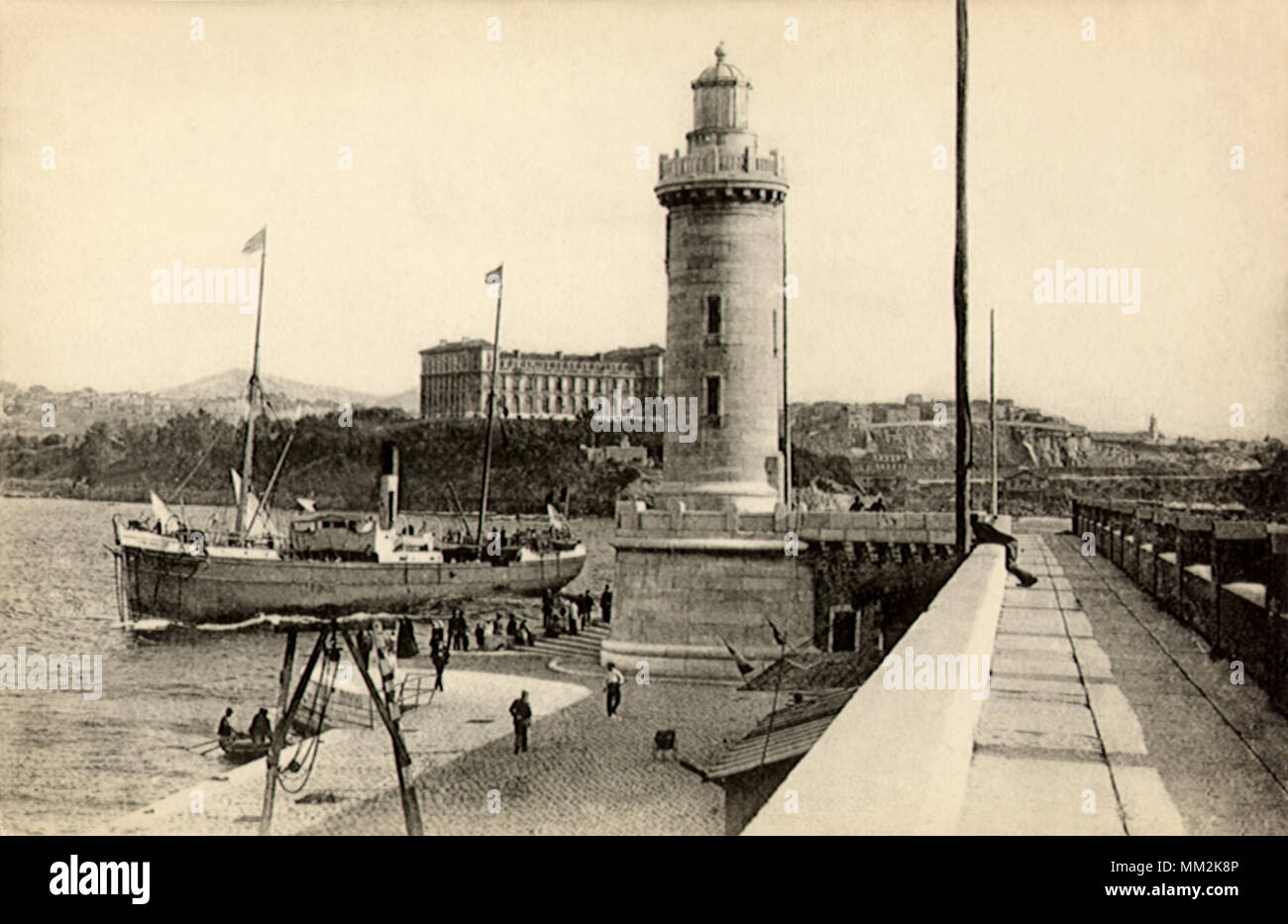 Saint Marie Leuchtturm. Marseille. 1910 Stockfoto