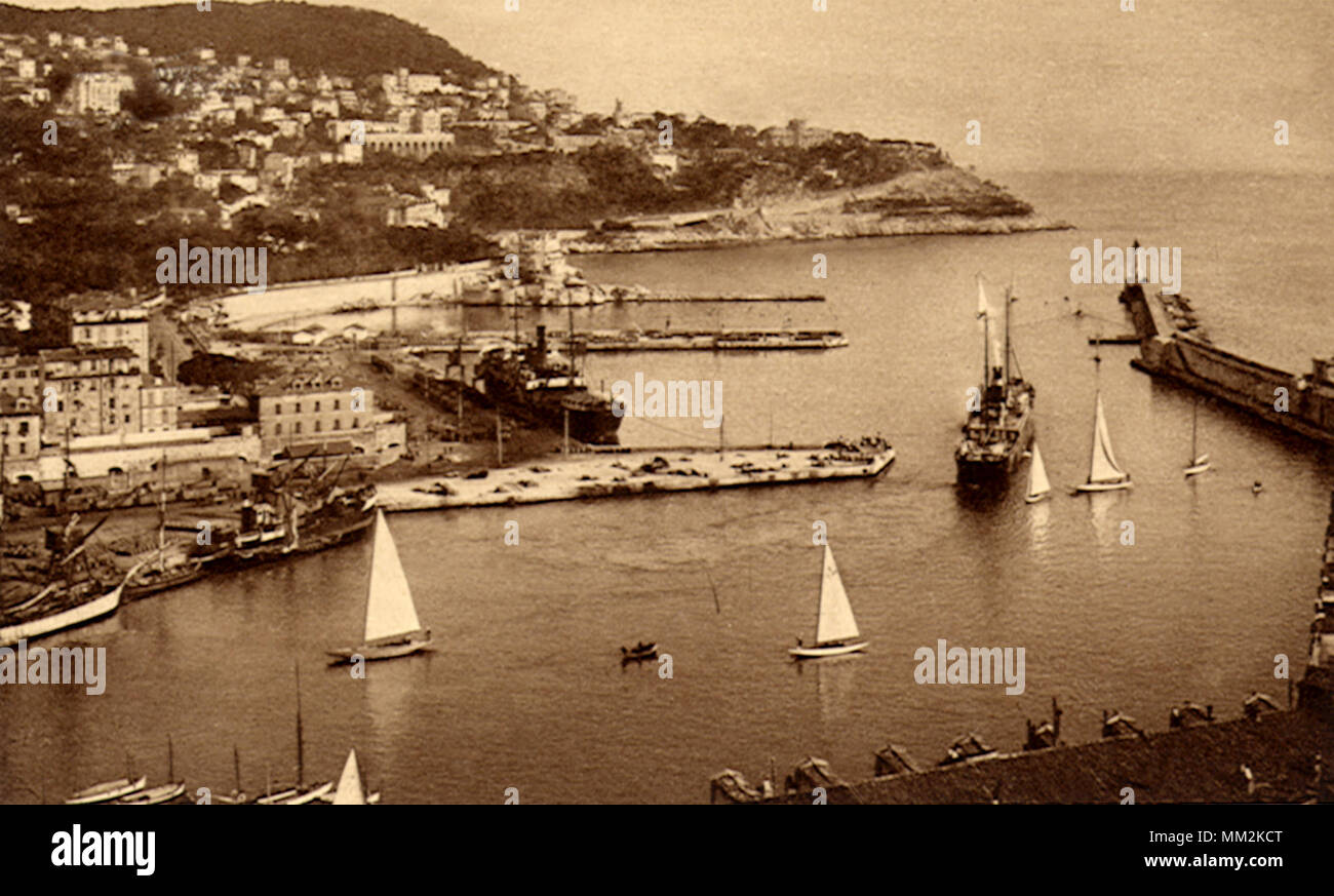 Hafen und Berg Boron. Schön. 1934 Stockfoto