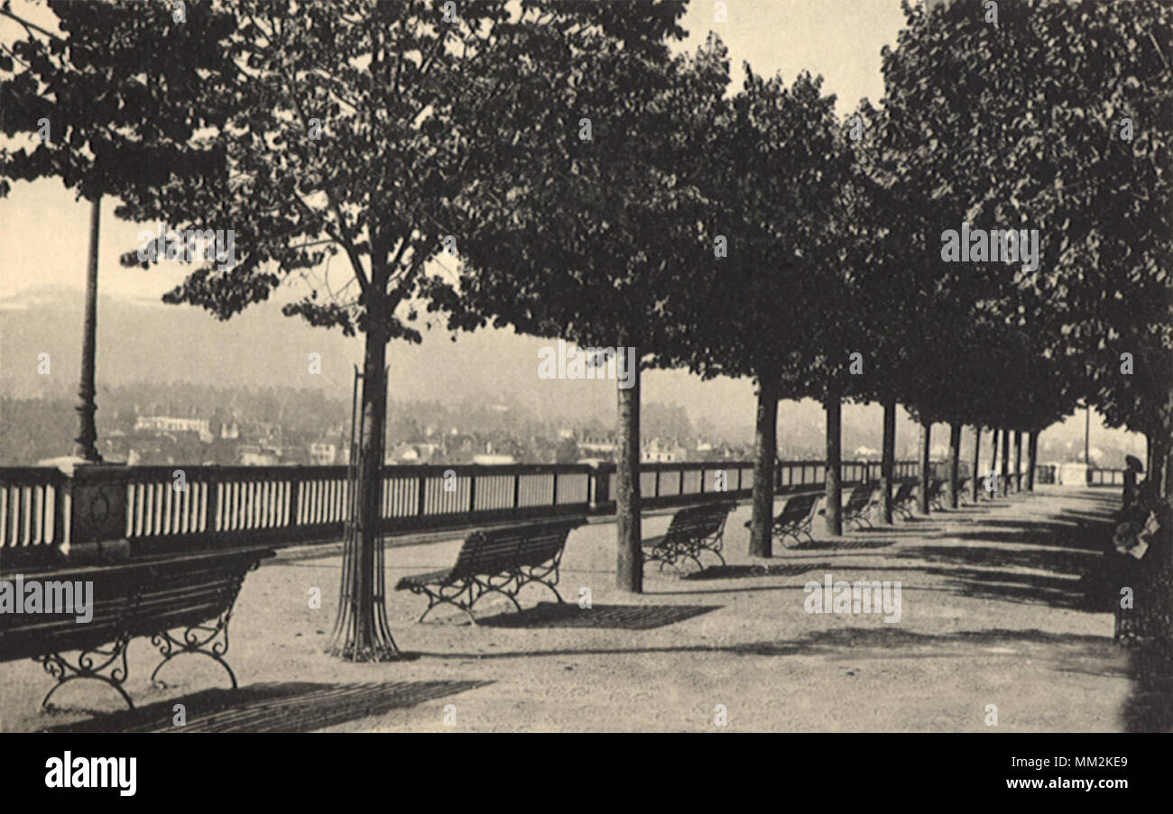Pyrénées Boulevard. Pau. 1910 Stockfoto