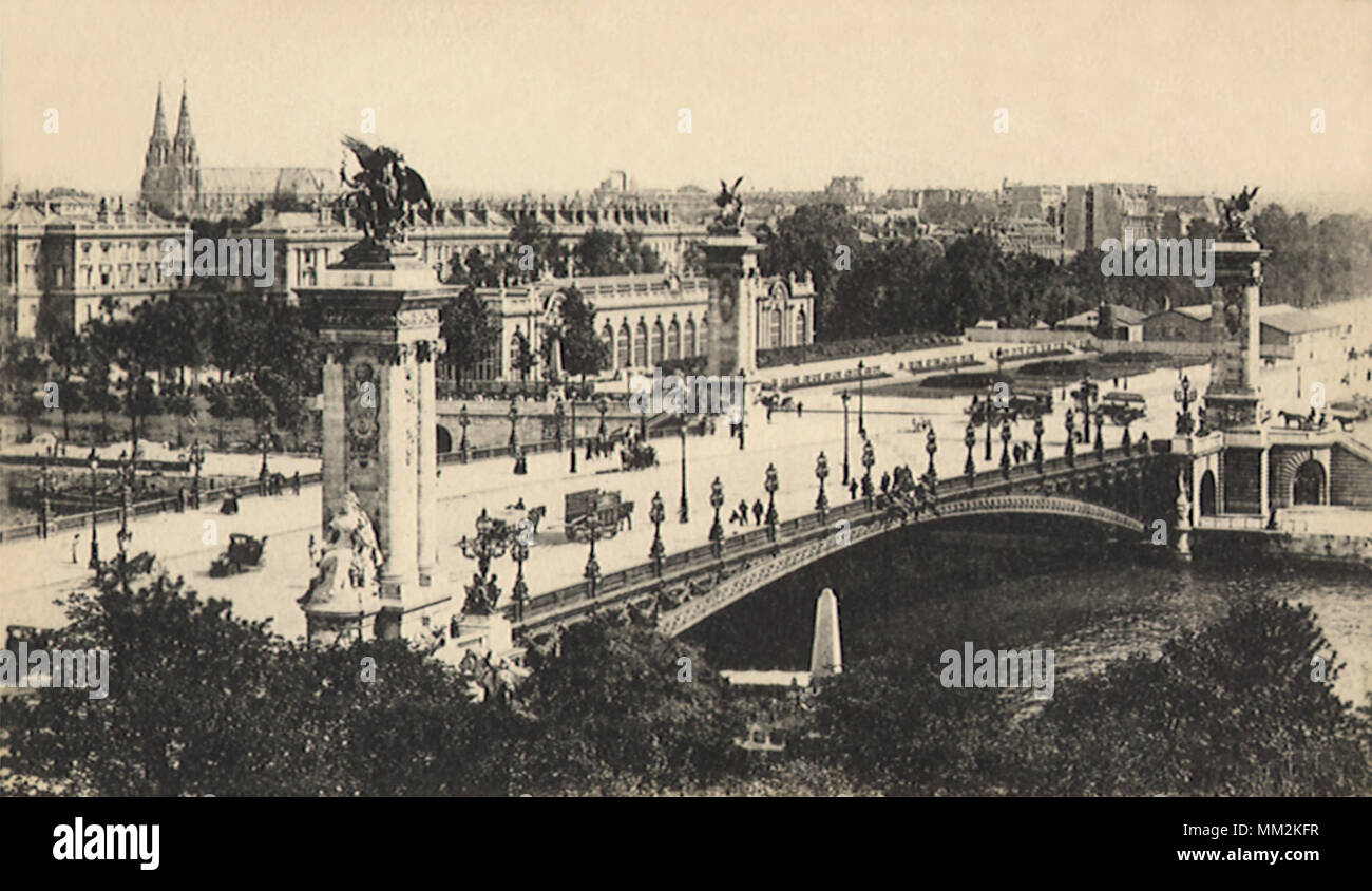 Aexandre III Brücke. Paris. 1910 Stockfoto