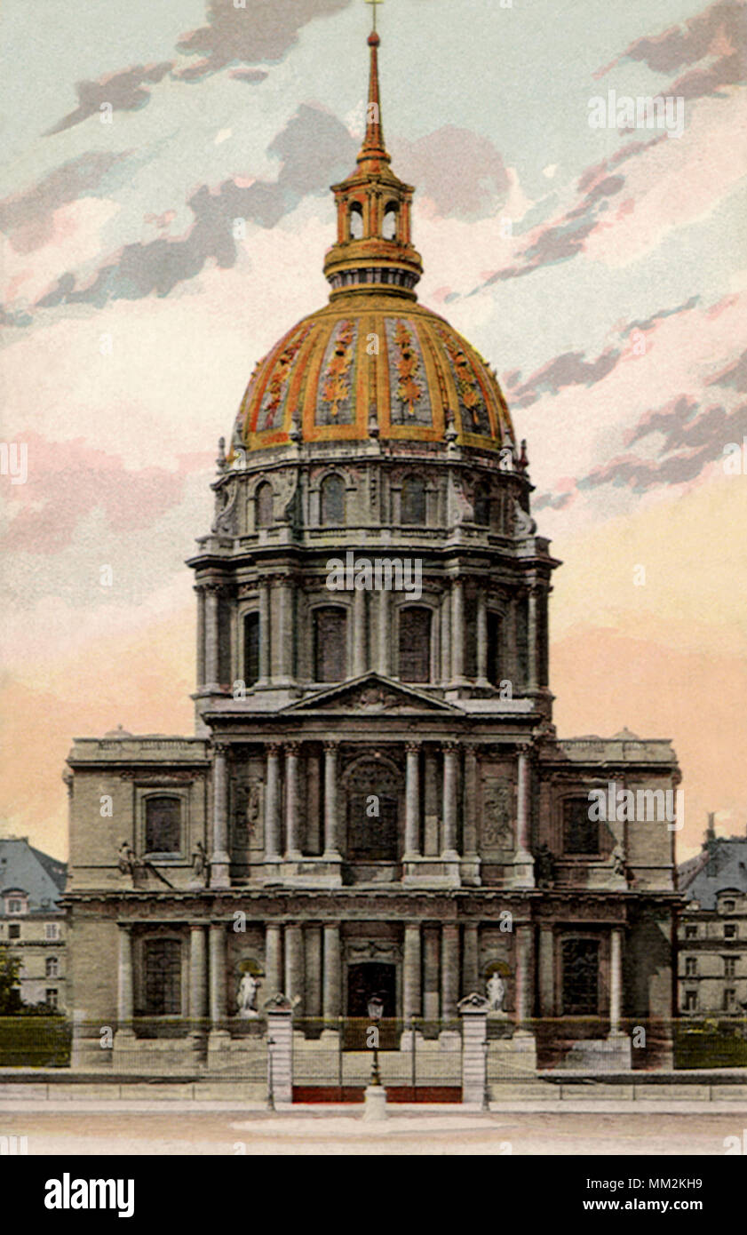 Kuppel des Hotel des Invalides. Paris. 1910 Stockfoto