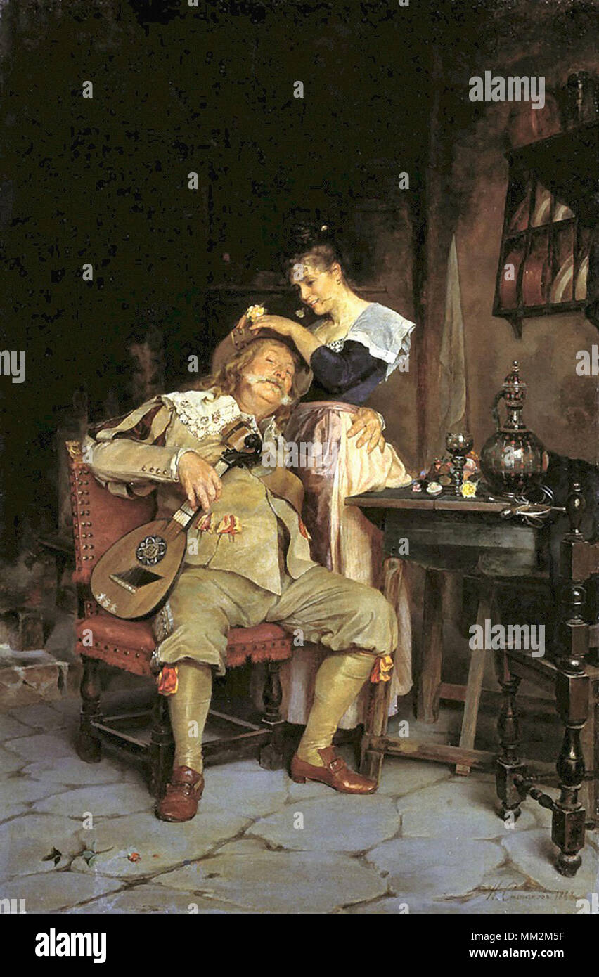 Stepanov Klavdi Petrowitsch - Genre Szene 2 (ein grauen Bart, aber ein Herz) Stockfoto