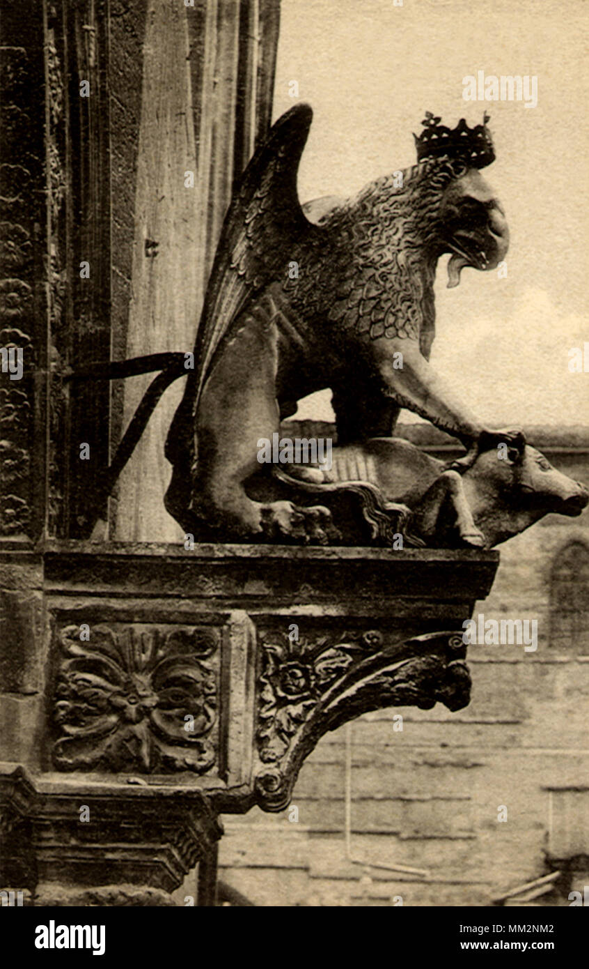 Skulpturen in städtischen Palast. Perugia. 1930 Stockfoto
