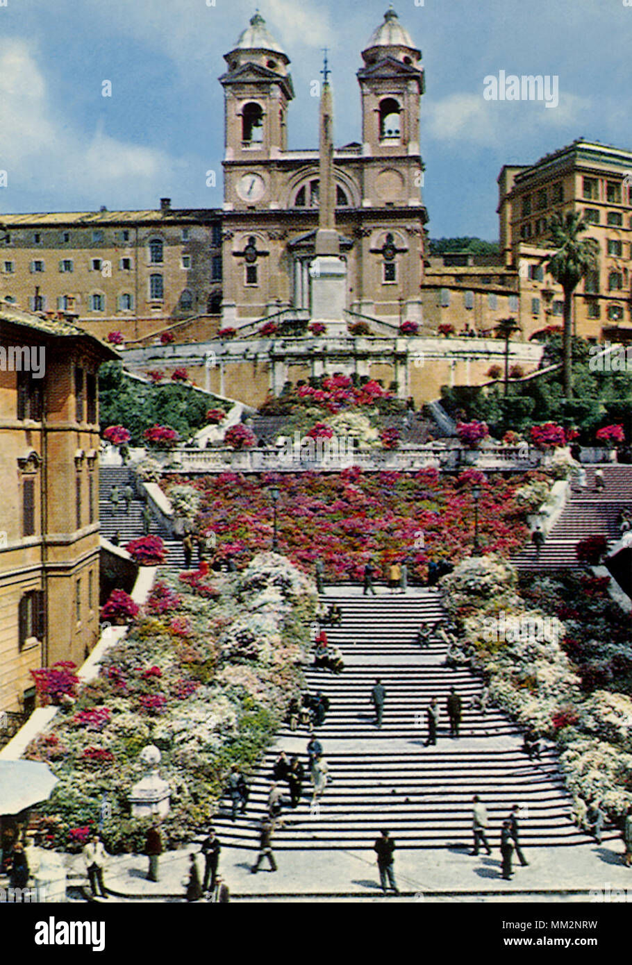 In Spanien Square & Trinità dei Monti. Rom. 1967 Stockfoto