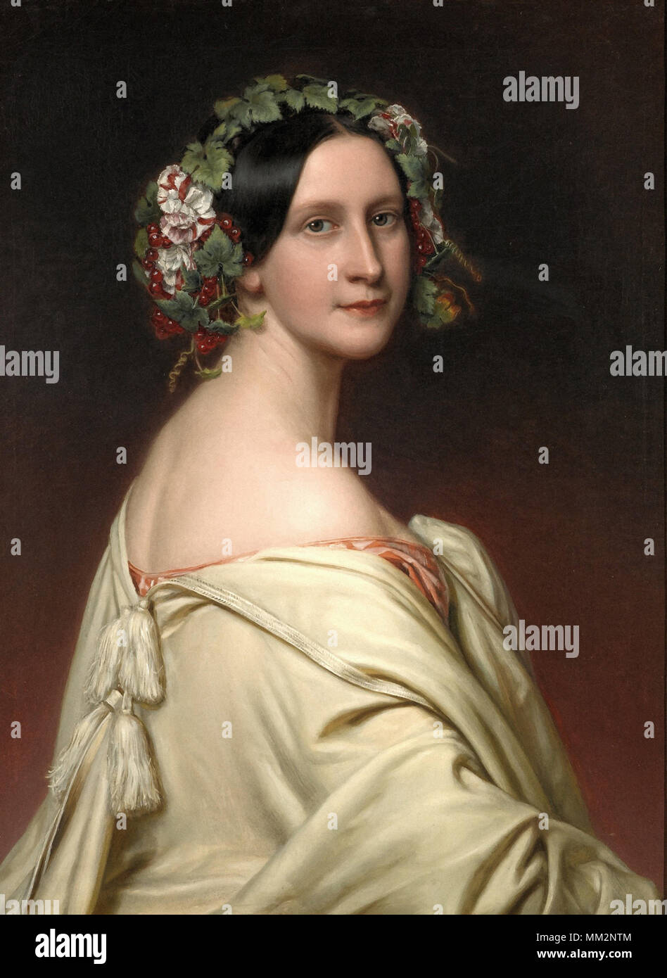 Stieler Joseph Karl - Portrait von Charlotte Baronin von Backofen Stockfoto