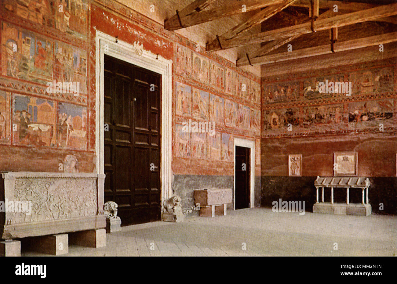 Atrium in San Lorenzo. Rom. 1940 Stockfoto