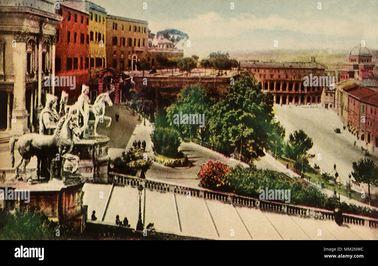 Meer Straße & Marcello Theater. Rom. 1910 Stockfoto
