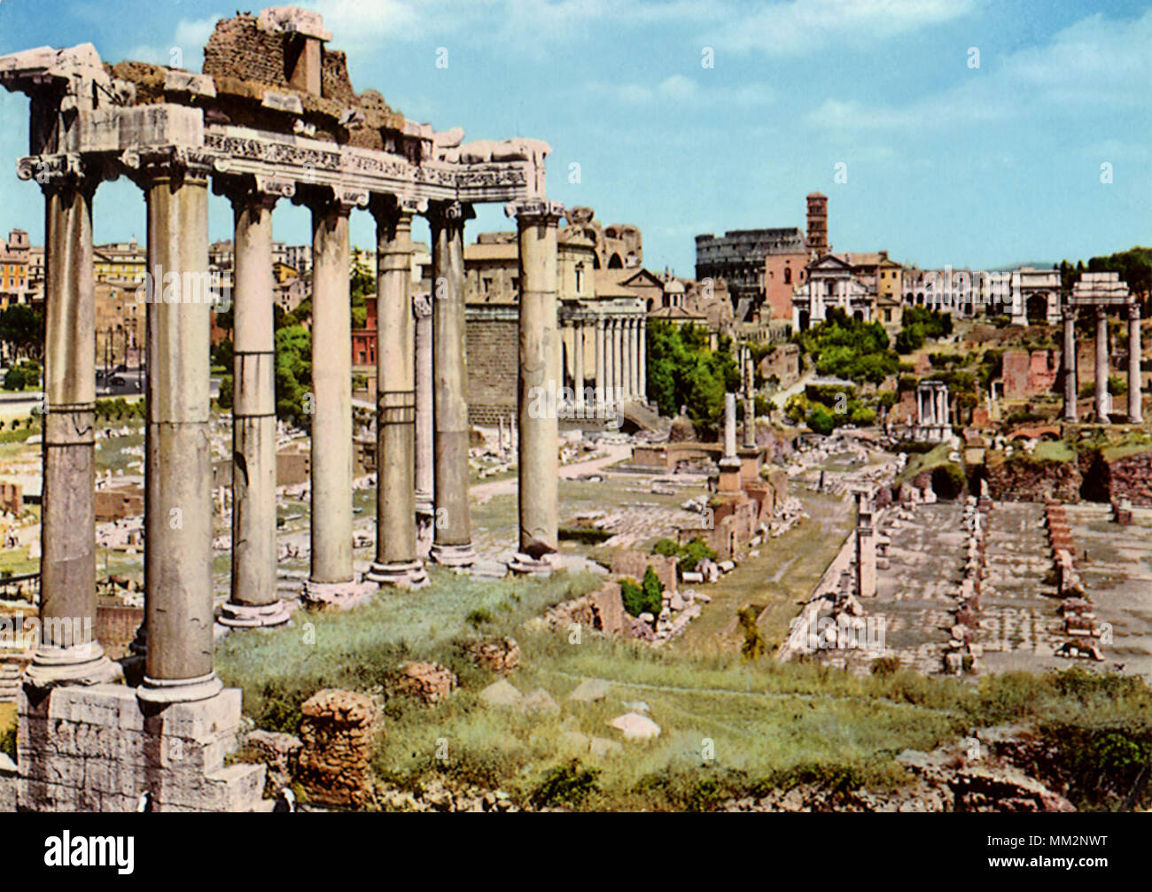 Forum Romanum. Rom. 1957 Stockfoto