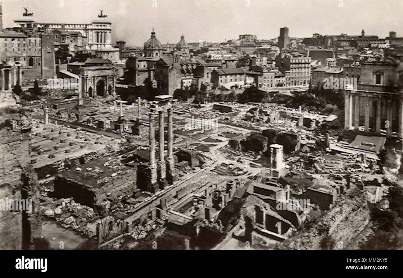 Forum Romanum. Rom. 1930 Stockfoto