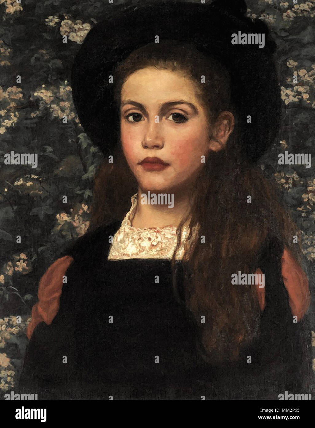 Marie Spartali Stillman - Porträt eines Mädchens Stockfoto