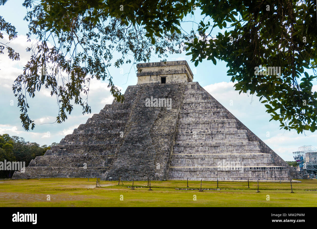 Pyramide von Chichen Itza in Yucatan Mexiko mit keine Personen Stockfoto