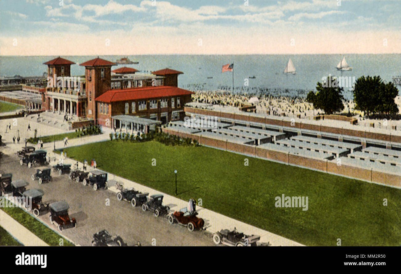 Clarendon Badestrand. Chicago. 1910 Stockfoto