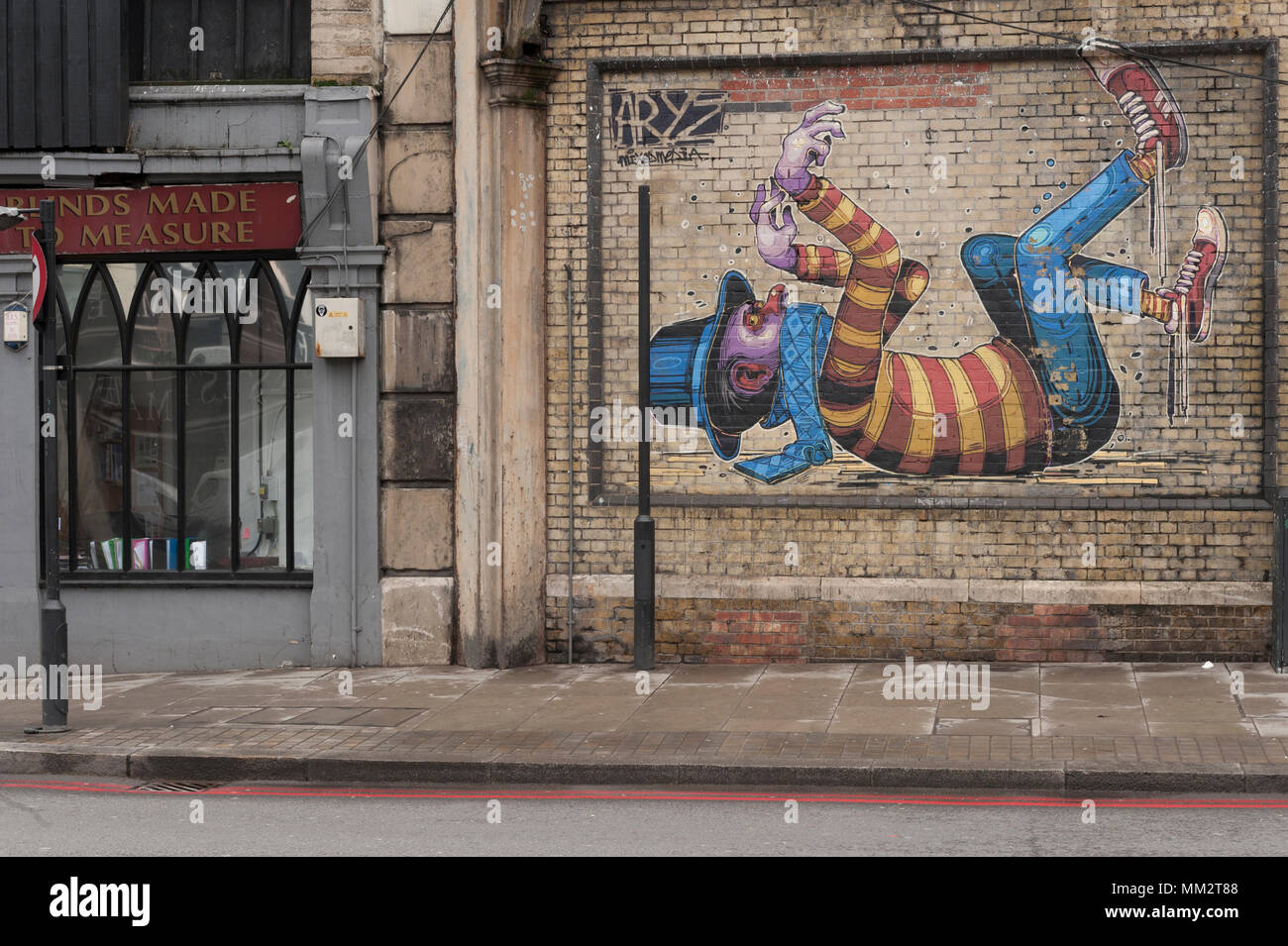 Street Art, Great Eastern Street, London, EC2, Großbritannien Stockfoto