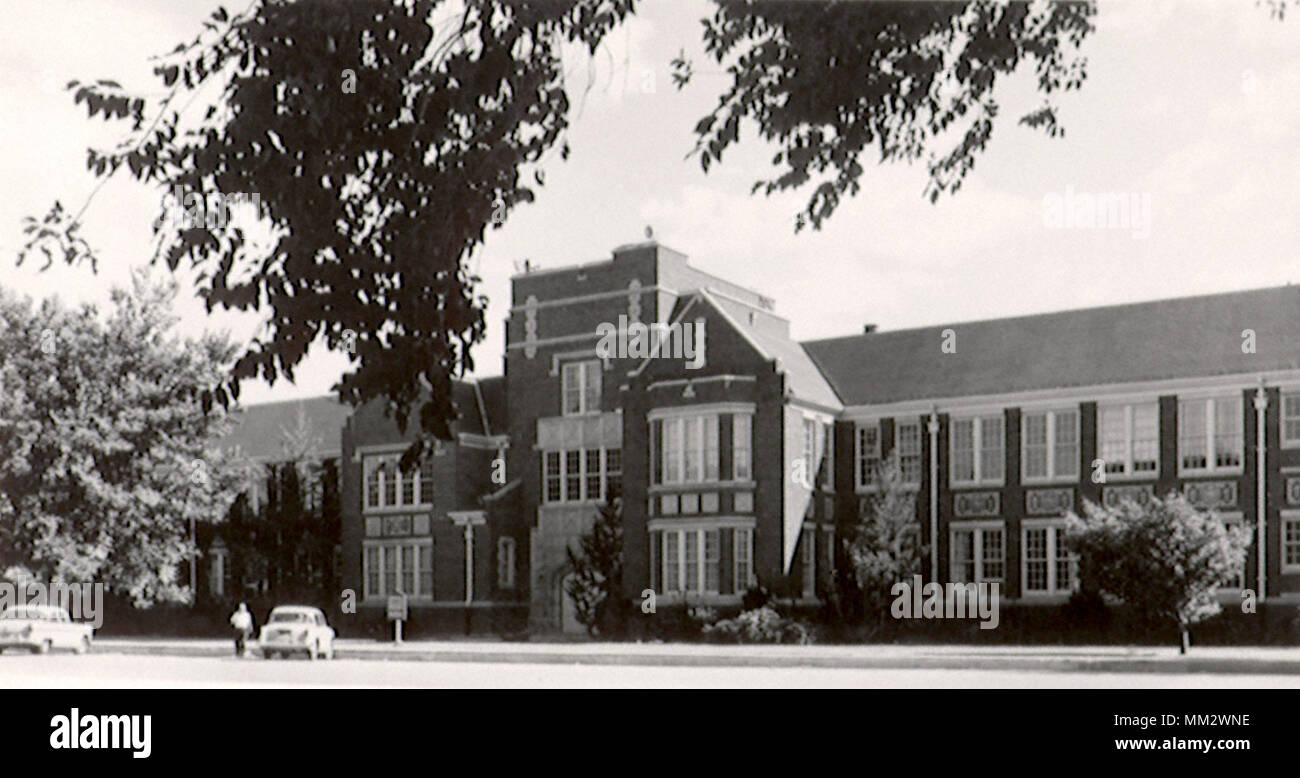 E.N.M.U. Gebäude. Portales. 1945 Stockfoto