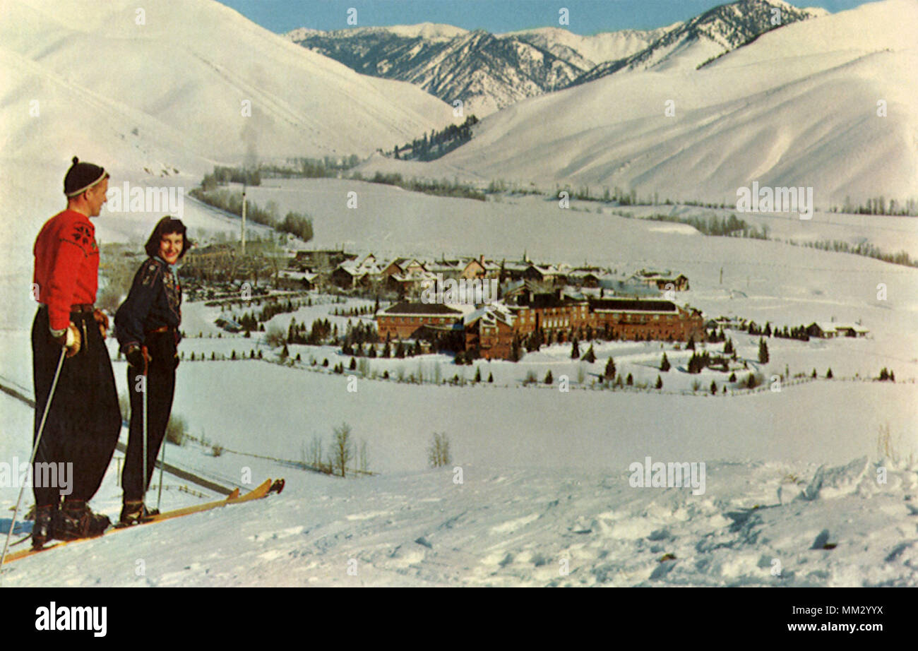 Die Lodge. Sun Valley. 1950 Stockfoto