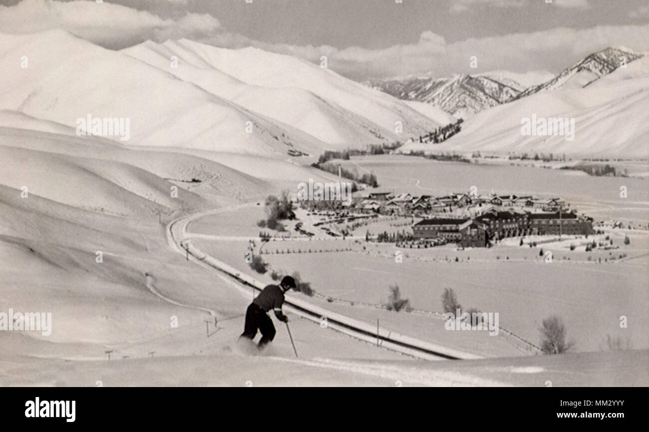 Die Lodge. Sun Valley. 1940 Stockfoto