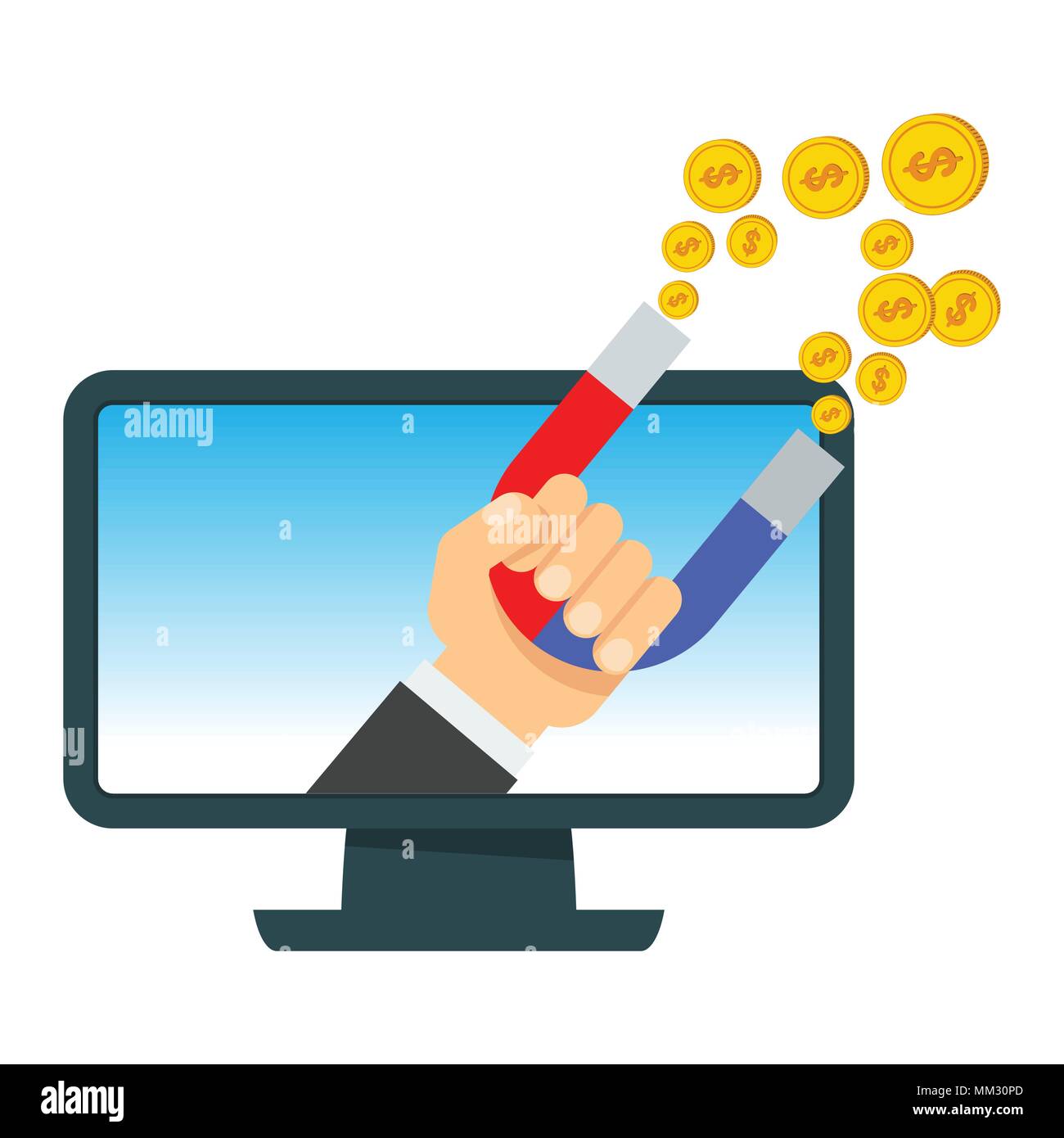 Attraktion des Geldes Stock Vektor