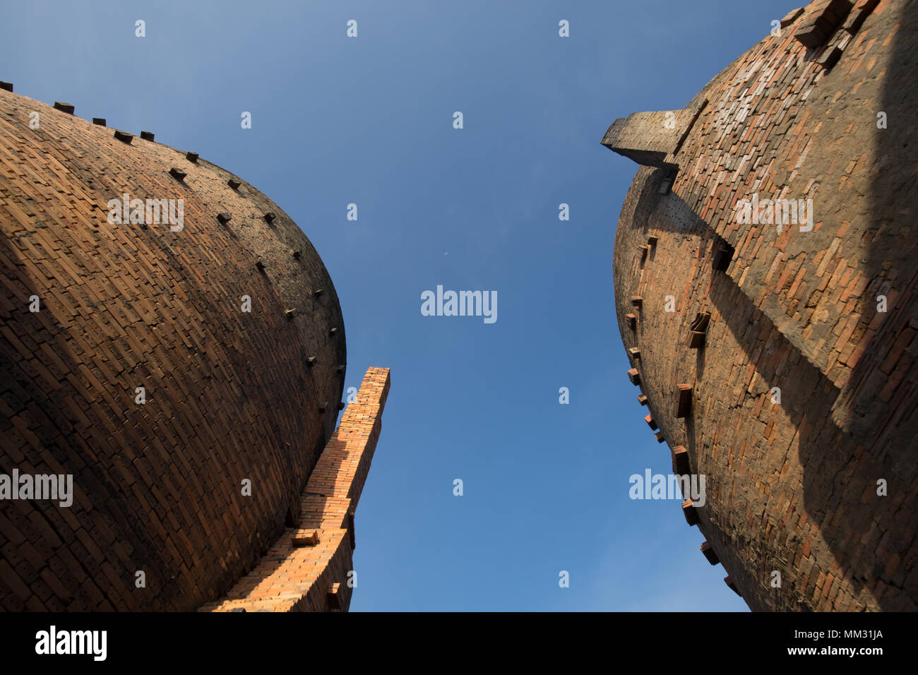 Blick auf VinhLong Ziegelei Stockfoto