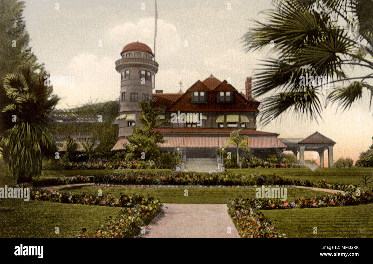 Garten auf Orange Grove Avenue Pasadena. 1910 Stockfoto