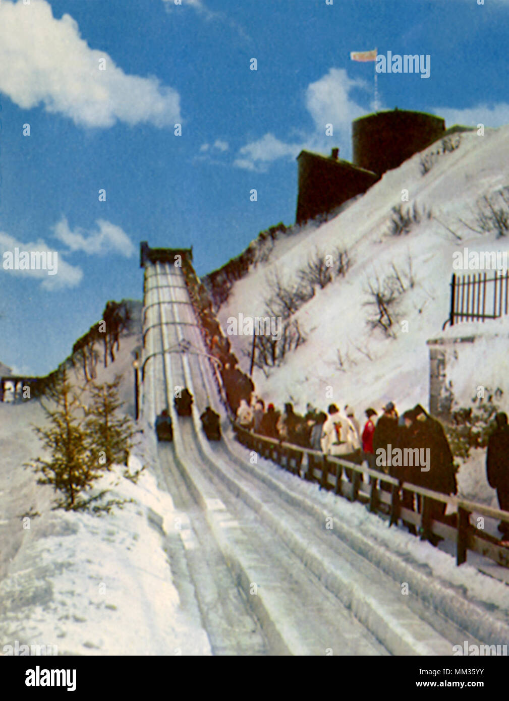 Folien auf Dufferin Terrace. Quebec. 1961 Stockfoto