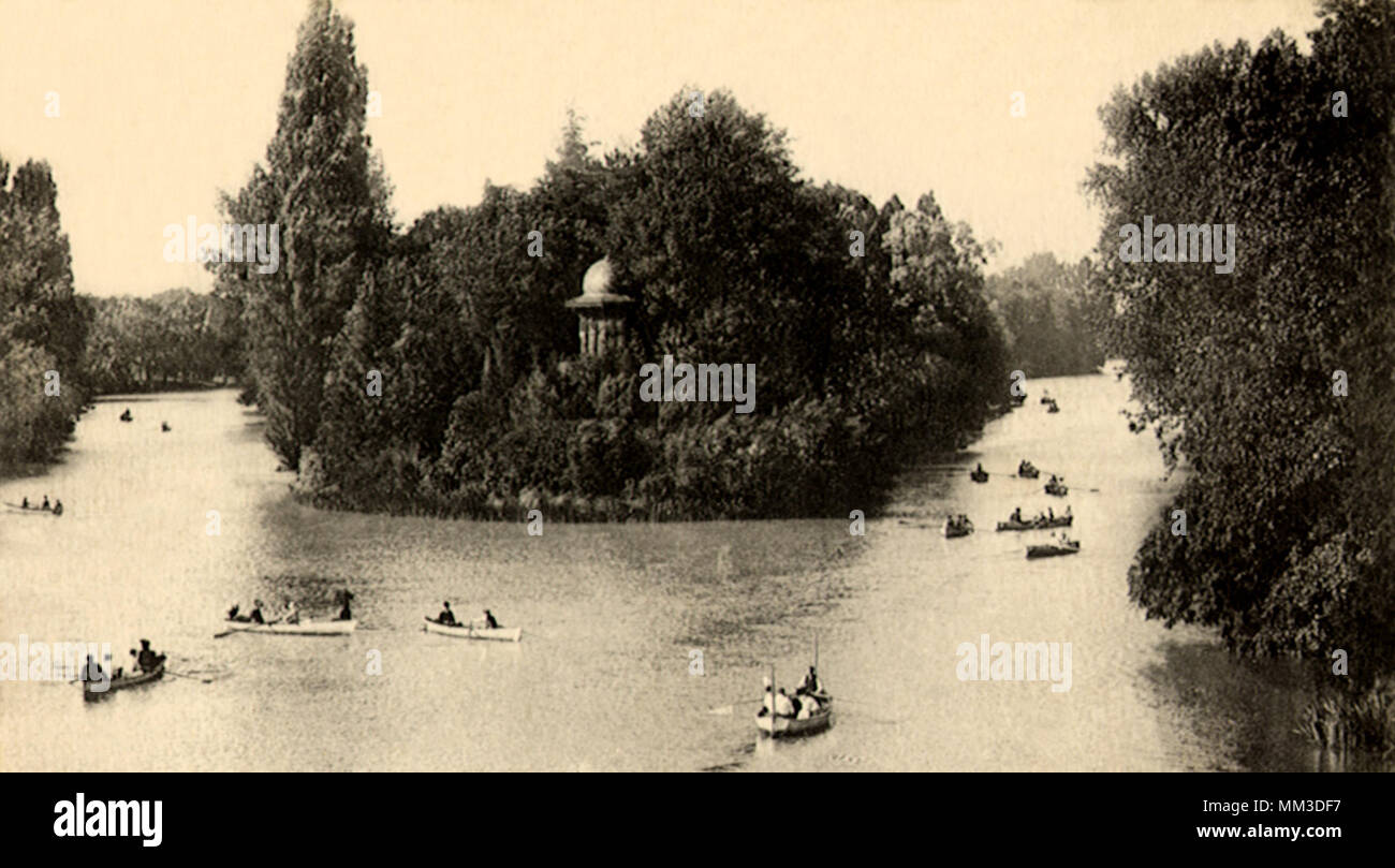 See der Wald von Boulogne. Paris. 1916 Stockfoto