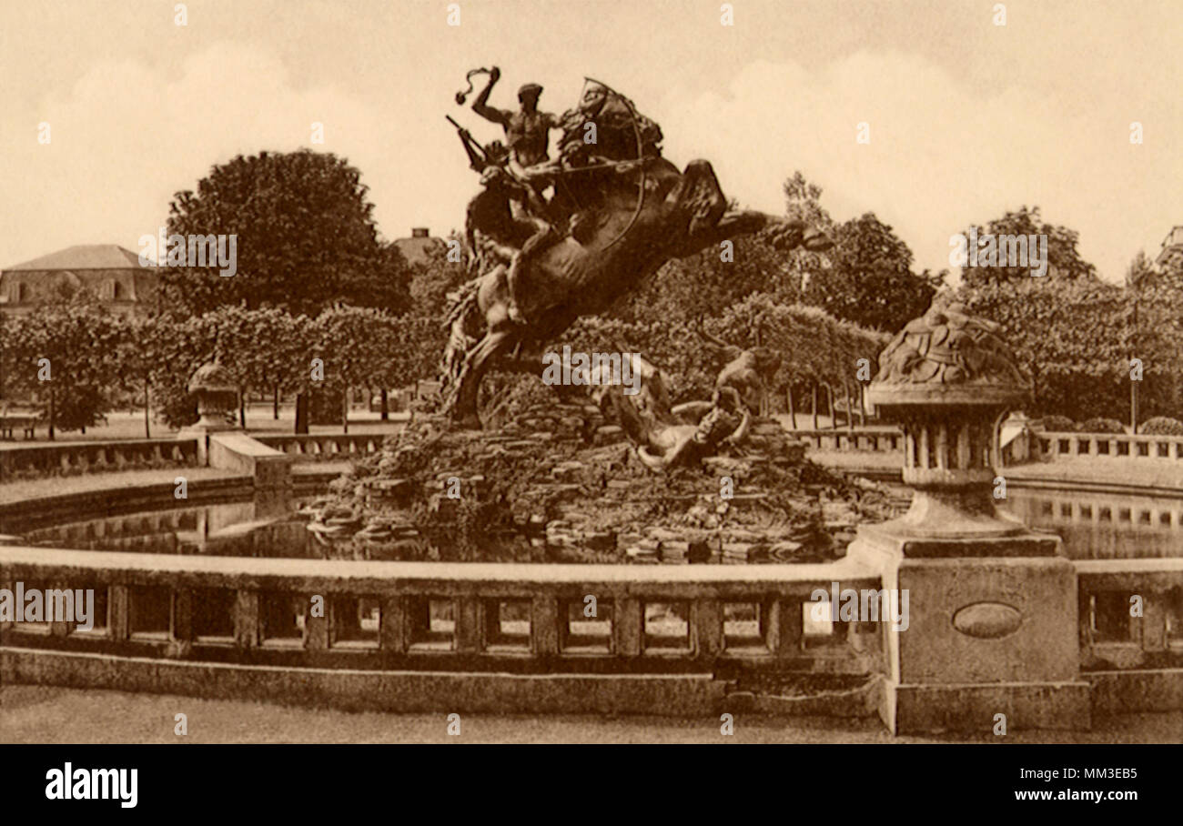 Cheval Baynard Denkmal. Gand. 1910 Stockfoto
