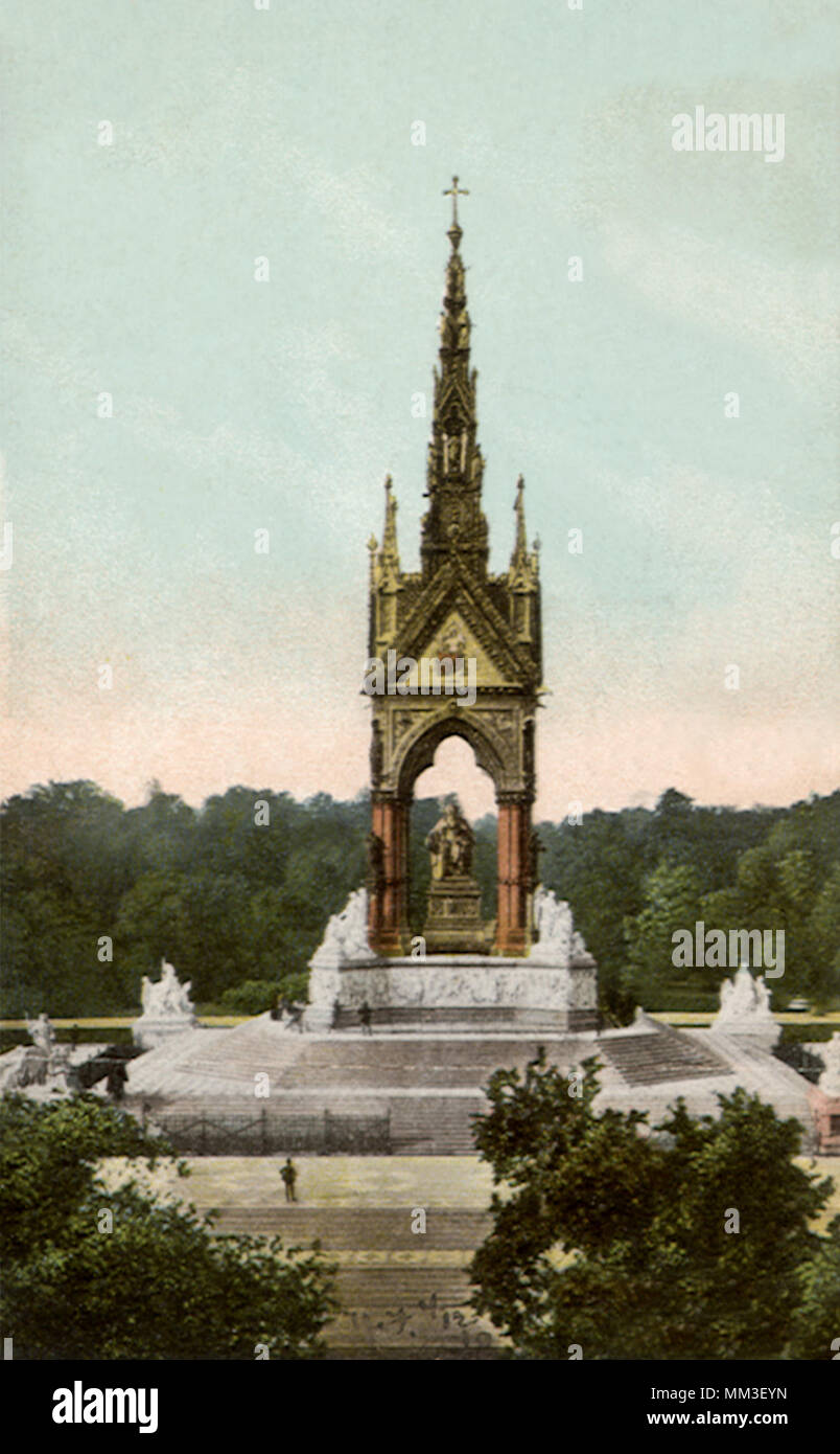 Albert Memorial. London. 1910 Stockfoto