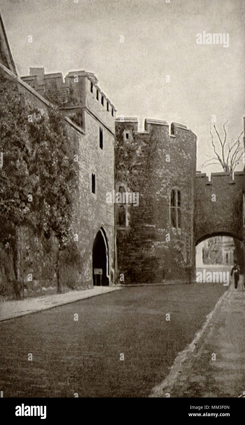Vorburg der Tower von London. 1930 Stockfoto