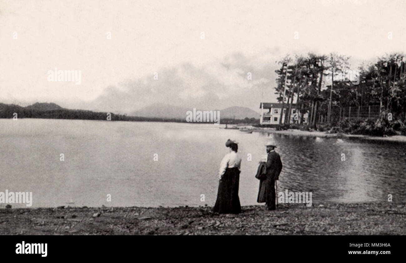 Pontoocsuc See. Pittsfield. 1904 Stockfoto