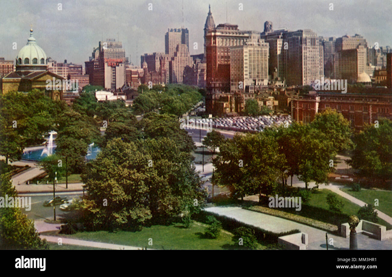 Logan Circle. Philadelphia. 1958 Stockfoto